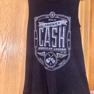 Black Tank Top with Graphic Shield Design